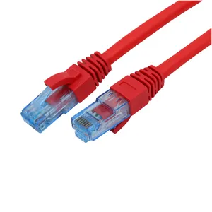 Anti-mikrobiyal rj45 cat6 utp uftp yama kablosu uzunluğu 1m 2m 3m cat 6 cat 5e yama kablosu