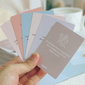 OVO Printing OEM Custom Design Printing Self Care carte di affermazione della salute mentale con supporto in legno - Product Image 5