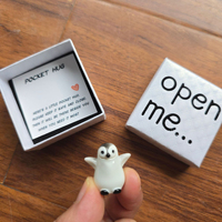 Grußkarten Rotes Liebesherz Taschenkarten Tier-Pinguin Ich Liebe Dich Karten Öffne Mich Geschenkbox