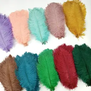 Fringe TRIM Fluffy Hot Hồng 100 Pieces - 6-8 "Orange bán buôn đà điểu drabs lông