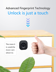 Serrure Intelligente <span class=keywords><strong>de</strong></span> Tiroir en Gros, Verrou Intelligent pour Armoire Rechargeable par USB, Serrure <span class=keywords><strong>de</strong></span> Tiroir à Empreinte Digitale Sécurisée et Anti-Enfant - Product Image 2