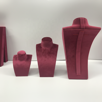 Expositor de Lujo de Terciopelo para Collares, Maniquí de Joyería para Escaparates de Tiendas, Soporte Personalizado con Logotipo, Fabricante OEM