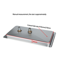 Plateau de récupération des gouttes de bière en acier inoxydable avec drain, rectangulaire, à encastrer dans l'évier de cuisine, plateau de récupération des gouttes en métal pour machine à expresso, 425 mm