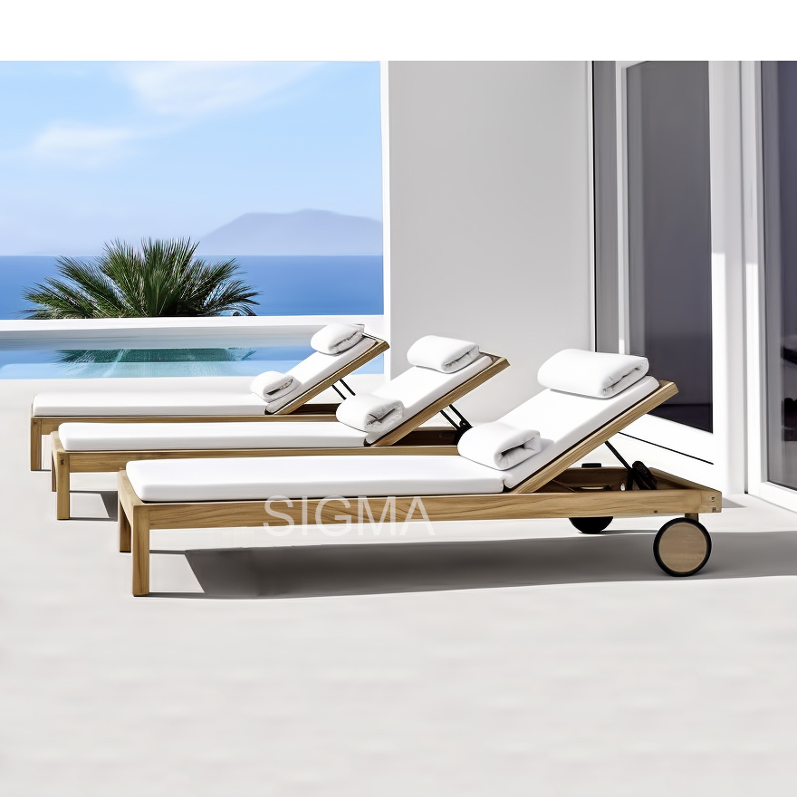 Hot Selling Estilo Modern Design Low Price Comfort Outdoor Pool Side Sunbed Garden Set Furniture Patio Lounge Sofa