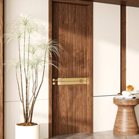 Portes intérieures modernes personnalisées en bois plaqué pour chambre à coucher – Designs haut de gamme avec finition grain de bois naturel