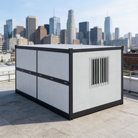 Maison préfabriquée mobile pliable - Conception compacte - Travail en extérieur / Résidence d'urgence - Couleurs personnalisables