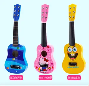 Fashion Style 4 6 String Cartoon Mini classical Guitar Acoustic Toy Ukulele for children