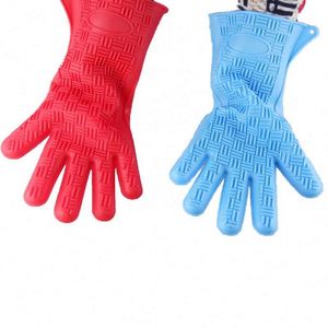Guantes de Silicona para Horno, Resistentes al Calor Extremo, Guantes para Barbacoa, para Manejar Alimentos Calientes Directamente en la Parrilla o Freidora - Product Image 6