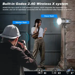 Flash extérieur tout-en-un <span class=keywords><strong>Godox</strong></span> <span class=keywords><strong>AD400Pro</strong></span> 400Ws GN72 TTL 1/8000s HSS 2.4G X System <span class=keywords><strong>Witstro</strong></span> pour la photographie avec appareil photo Sony Nikon Canon - Product Image 4