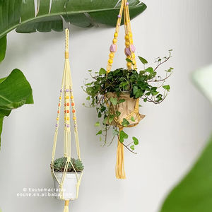 Couleur personnalisée macramé plante cintre décoration murale pour jardin à la main porte-plante décor Boho décor à la maison <span class=keywords><strong>Pot</strong></span> <span class=keywords><strong>de</strong></span> <span class=keywords><strong>fleur</strong></span> EH2504068 - Product Image 4