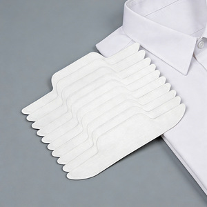 Collar Stickers For Shirts Sweat Absorbing Disposable Inner Patch Universal Size White Rectangle Shape - Product Image 2