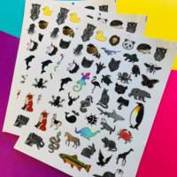 Étiquettes personnalisées avec logo imprimé A4 A5 A6, autocollantes, holographiques, résistantes à l'huile, à gratter, autocollants de dessin animé, papier vinyle, imperméables, pour travaux manuels