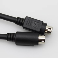 Longitud personalizada negro alto Compatible vehículo CCTV Mini Din 9 pines conector de aviación Mini Din extensión Cable de vídeo para ordenador