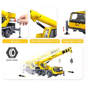 Huina 1702 Quy Mô 1:50 Xây Dựng Xe Sở Thích Hai Cab Tháp Lốp Kẽm Hợp Kim Kim Loại <span class=keywords><strong>Diecast</strong></span> Kỹ Thuật Cần Cẩu Xe Tải Mô Hình Đồ Chơi - Product Image 5