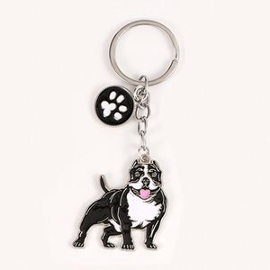 Porte-clés personnalisable en métal en forme de cœur, motif dessin animé créatif et mignon, pour chien bouledogue, avec pendentif décoratif pour la patte - Product Image 5
