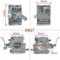 2025 mise à niveau Walbro WB27 haute performance pour tondeuses à gazon Karts Drones moteurs 2 temps 100cc convient à WB-27-1 carburateur WB-27-2