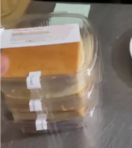 Bánh Bao bì hộp 12oz nhựa niêm phong container cho Cookie bị rò rỉ bằng chứng dùng một lần rò rỉ-proof container với nắp phẳng