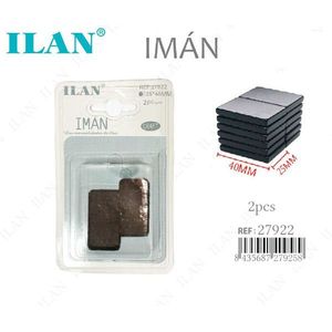 Magnete rettangolare Ilan 25x40x2 mm 2 pezzi per artigianato - Product Image 1