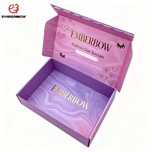 EBB Custom Design Paper Gift Clear Cosmetic Custom Printed Gold Foil Hot Stamping Rectangle High-End Packaging Paperboard <b>Box</b> - Product Image 1