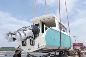Bateau de plaisance en aluminium entièrement soudé de 11 m avec moteur, yacht de luxe à vendre - Product Image 4
