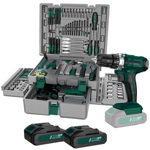 Juego de herramientas de taladro de iones de litio de 255 piezas y 21 V con batería, kit de taladro eléctrico para uso doméstico - Product Image 1