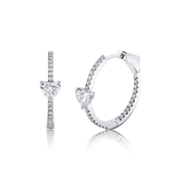 Boucles d'oreilles rondes géométriques avec cœur en Zircon cubique pour femmes, bijoux de mode de mariage, nouvel arrivage 2023