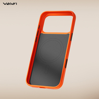 Étui de téléphone VAWI B403 antichoc en PC avec motif antidérapant, logo personnalisé, pour iPhone 15 16 17 Pro Max, coque magnétique