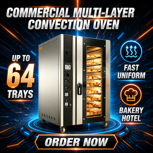 <span class=keywords><strong>Horno</strong></span> Rotatorio de Acero Inoxidable de Gran Capacidad con 10 Bandejas, Máquina para Hornear con Certificación CE, <span class=keywords><strong>Horno</strong></span> de Convección con <span class=keywords><strong>Vapor</strong></span> y Aire Caliente - Product Image 2