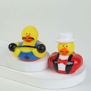 Jouet de bain écologique Elarve pour enfants, grand canard jaune à mâcher, jouet flottant, 5-7 ans, avec fonction de pulvérisation d'eau - Product Image 3