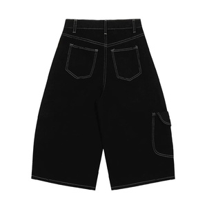 Shorts d'été unisexe pour hommes, coupe décontractée, style streetwear, brodés, à jambes larges et courtes, avec poches - Product Image 2