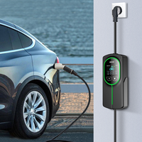 PRTDT Nouveau chargeur portable de type 1 EV 3.5-11.5kW Boîtier de charge AC monophasé Écran LCD 2.4 pouces Courant de sortie 48A MAX IP65
