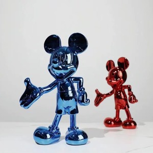 Sáng Tạo Ánh Sáng Sang Trọng Minnie Mickey Búp Bê Trẻ Em Của Phòng Phim Hoạt Hình Phòng Khách Cửa Hàng Trang Trí Nội Thất Nhỏ Màu Đỏ Cuốn Sách Phong Cách Nhựa Thủ Công Mỹ Nghệ - Product Image 3