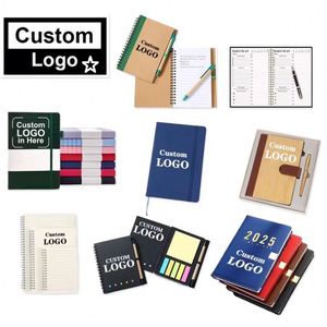 Custom Logo PU Hardcover Agenda Daily/Weekly Promotional Notebook with Unique Patterns - Product Image 1
