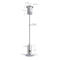 Système de suspension suspendu pour feux de piste pince à câble réglable et kit de suspension de câble pour coupleur de plafond