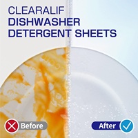 Feuilles de détergent pour lave-vaisselle super concentrées sans plastique, parfum citron, écologiques, nettoyage en profondeur