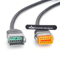 Connecteur de faisceau de câbles automobile Deutsch 12 broches mâle-femelle série DT DT04-12PA à DT06-12SA-E008 pour voiture, camion, bateau