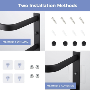Modern <b>Black</b> Towel Rack Wall Mounted Bathroom Rack Towel Holder 5-layer Towel Shelf - Product Image 3