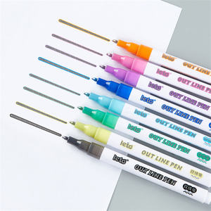 Multi-purpose 12-color Contour <b>Marker</b> Pen 8-color Contour <b>Marker</b> Pen for Students - Product Image 2