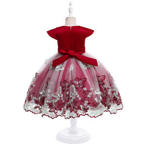 Robe de princesse de style occidental en satin pour filles, robe de fête d'<span class=keywords><strong>anniversaire</strong></span>, mélange de coton, maille douce, <span class=keywords><strong>6</strong></span> <span class=keywords><strong>ans</strong></span> - Product Image 5