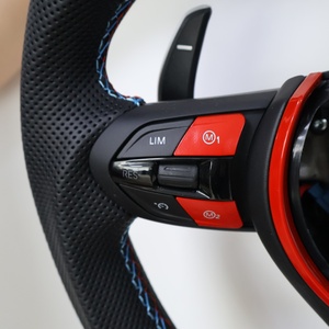 Volant en cuir personnalisé avec garniture rouge et bleue pour <span class=keywords><strong>BMW</strong></span> F10 F11 F22 F30 F20 F15 F16 F02 F80 F45 E90 E70 E92 - Product Image 5