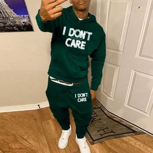 Conjunto de Sudadera con Capucha y Pantalones de Chándal Personalizados para Hombre, de Algodón, con Estampado de Esqueleto y Estampado Puff, Estilo Jogging, con Pantalones Acampanados - Product Image 3