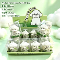 Jouet Squishy en forme d'animal en briques, mignon chien, chat, oiseau, jouet ASMR modulable sans rebond, jouet anti-stress à presser doux