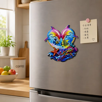 Aimant de réfrigérateur en résine imprimé par transfert UV, motif personnalisé, autocollant pour réfrigérateur, cadeau promotionnel pour le tourisme