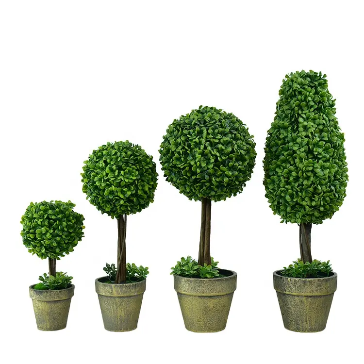 Cây Bóng Topiary Nhân Tạo Cây Gỗ Hoàng Dương Giả Trong Chậu Bụi Cây Giả Cho Nhà Văn Phòng