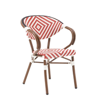 Chaises de salle à manger modernes en rotin pour l'extérieur, empilables, respirantes, imperméables, minimalistes, pour balcon, patio, jardin, parc, meubles portables