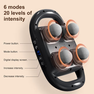Pistola per Massaggio Fasciale a 20 Livelli per Schiena e Cosce, 4 Testine, 6 Velocità, Massaggiatore Vibrante per il Corpo - Product Image 4