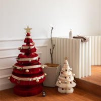 Sapin de Noël pliable Spazepaper haut de gamme de 1,80 m à 2,40 m avec lumières et décorations de Noël