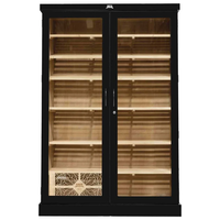 Meuble de présentation de cigares en bois peint avec éclairage LED, dimensions personnalisées, pour magasin de tabac commercial et vitrine de produits fumeurs