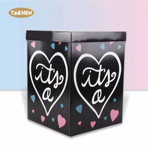 2022 New custom paper diy surprise gender reveal mystery balloon box for baby shower decoration