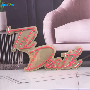 ป้ายไฟนีออนโลโก้บริษัทจัดงานแต่งงาน Rebow Til <span class=keywords><strong>Death</strong></span> แบบกำหนดเอง - Product Image 4